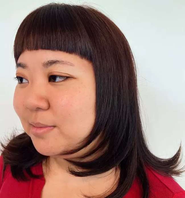 Butterfly Cut with Bangs