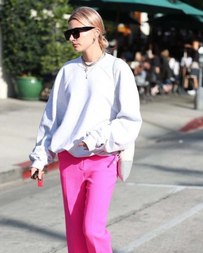Kulot Pink Scuba dan Sweater Oversize