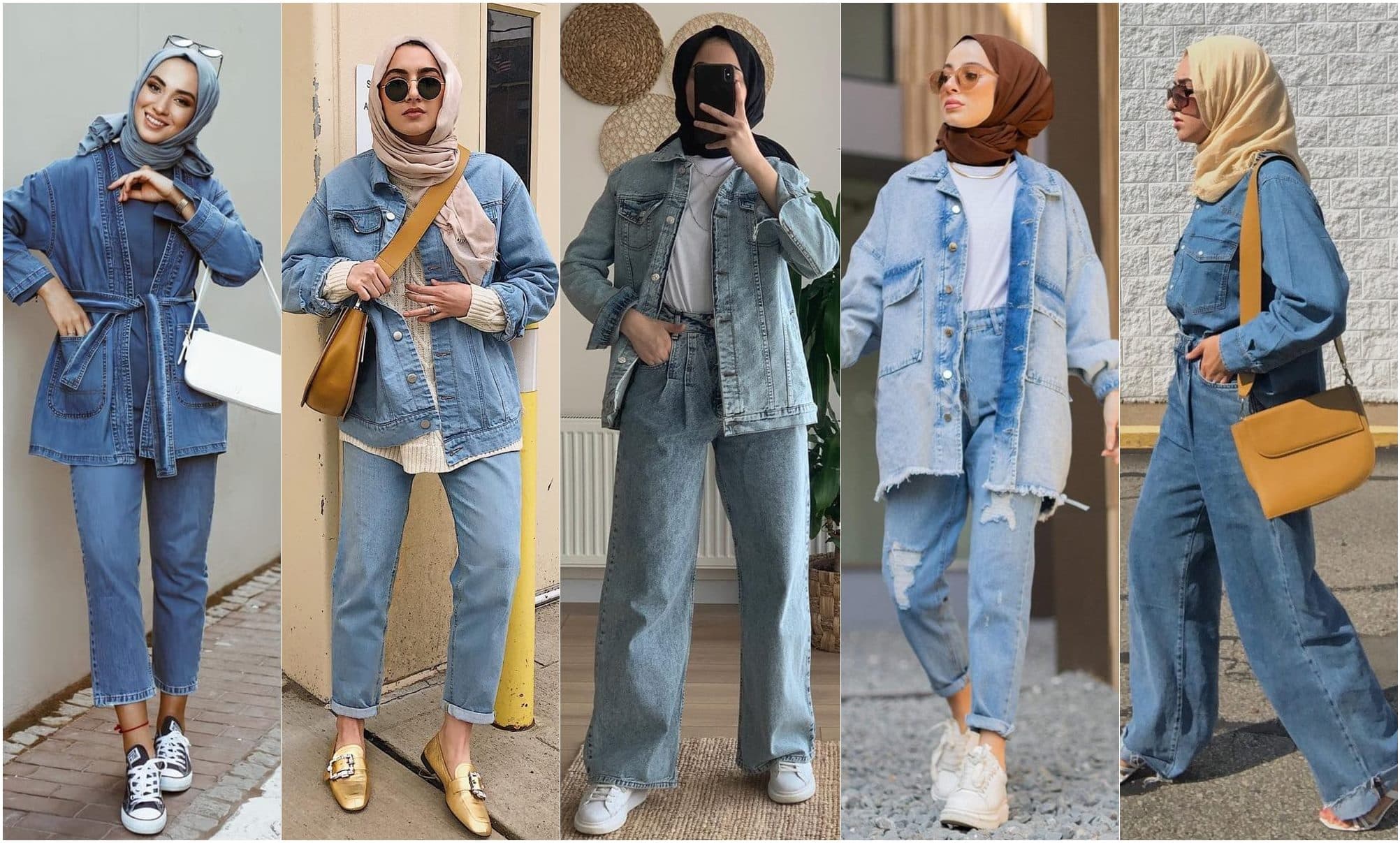 10 Rekomendasi OOTD Rok Jeans Panjang, Modis dengan Hijab