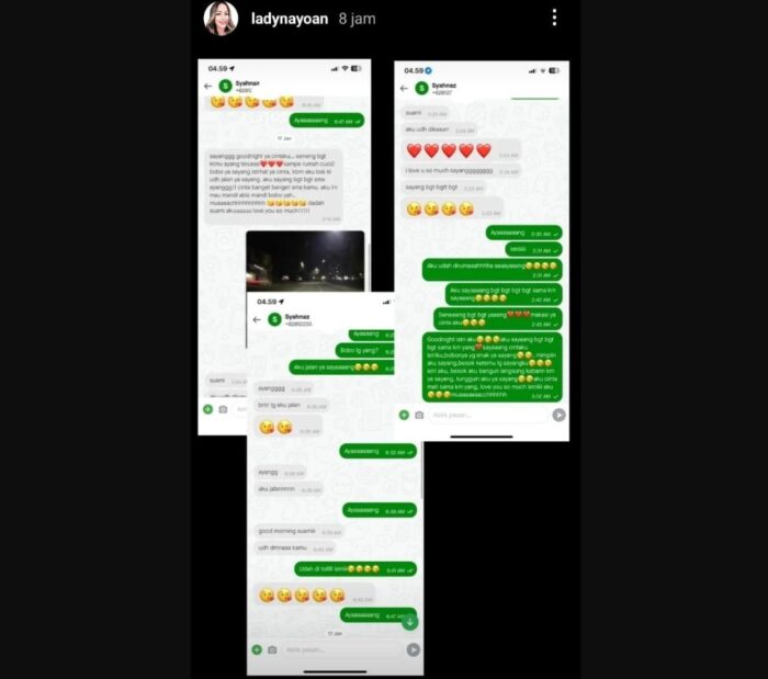 chat mesra Syahnaz Sadiqah dan Rendy Kjaernett di Gojek