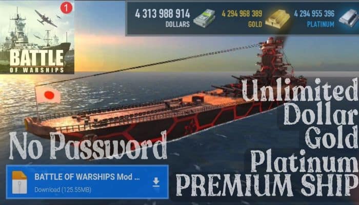 Battle Of Warship Mod Apk (Gold, Platinum, Dollar Unlimited)