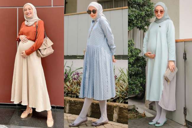 Inspirasi Fashion Style Ibu Hamil Berhijab yang Anggun