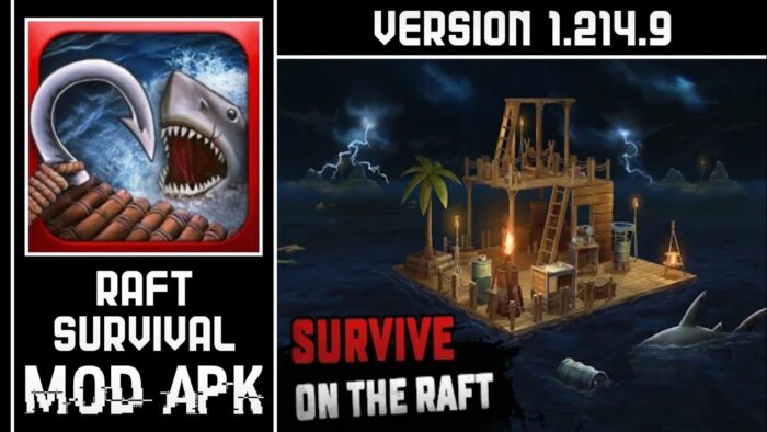 Raft Survival Mod Apk (Darah Kebal + Mod Menu) Terbaru
