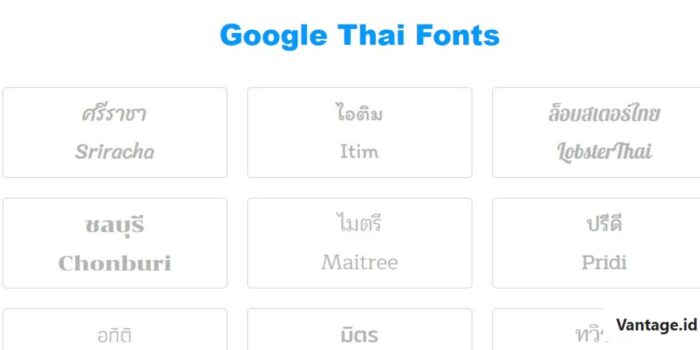 Rekomendasi Font Thai Estetik Terbaik Terbaru 2023