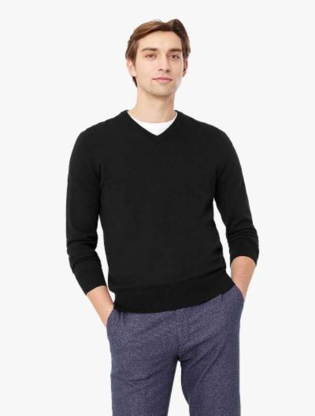 Sweater Rajut V-Neck Jumper