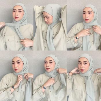 Tutorial Hijab Clean Look