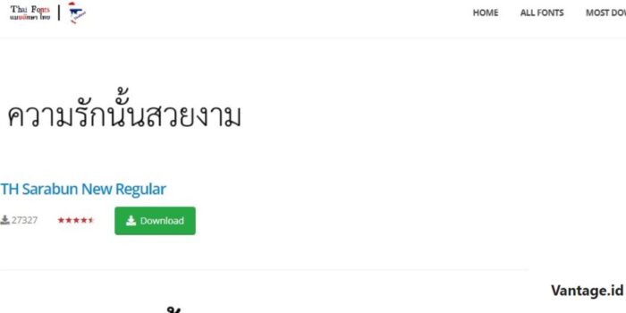 Tutorial Download Font Thailand di Laptop