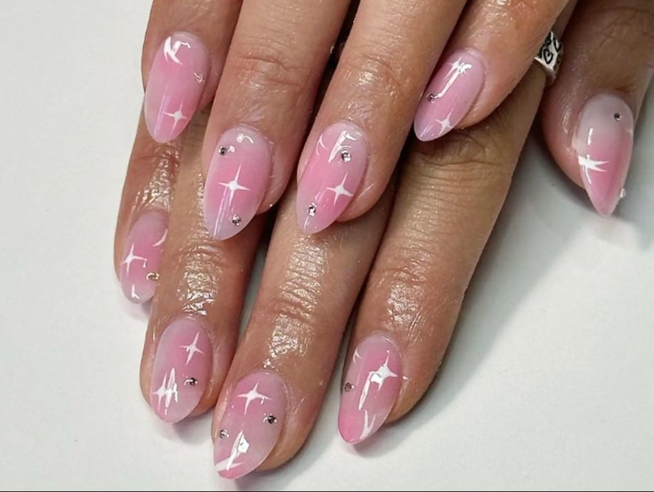 cara membuat blush nails