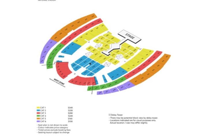 harga tiket dan site plan tiket konser Taylor Swift