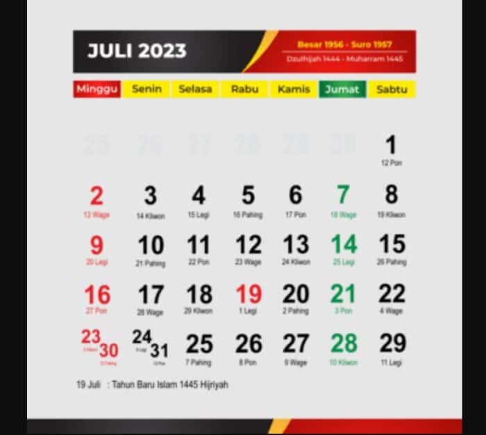 kalender jawa juli 2023 2