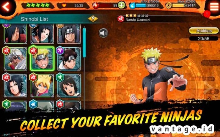 Fitur Lengkap Naruto X Boruto Ninja Voltage Versi Mod
