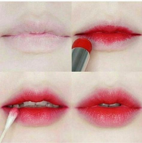 Gunakan Lipstik Gradien pada Bibir