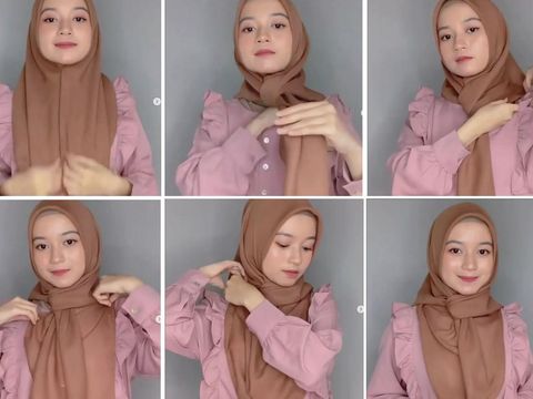 Hijab Segi Empat Bentuk Simpul yang Menarik